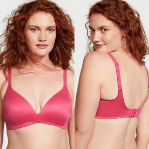 NWT! Victoria’s Secret Infinity Flex Lightly Lined Wireless Plunge Bra Rose Pink